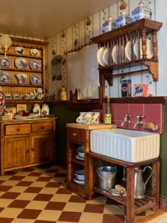 Cuisine miniature de maison de poupée à l'échelle 1/12