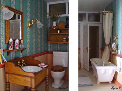 Salle-de-bains victorienne au 1:12