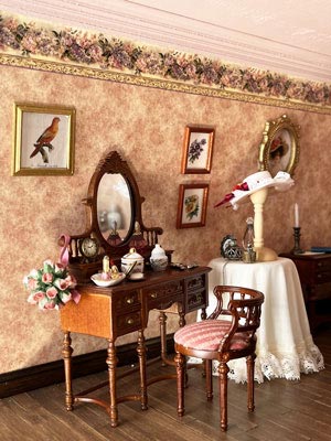 Coiffeuse miniature de la prestigieuse Collection Bespaq - Echelle 1:12
