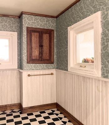 Salle de bains maison de poupée